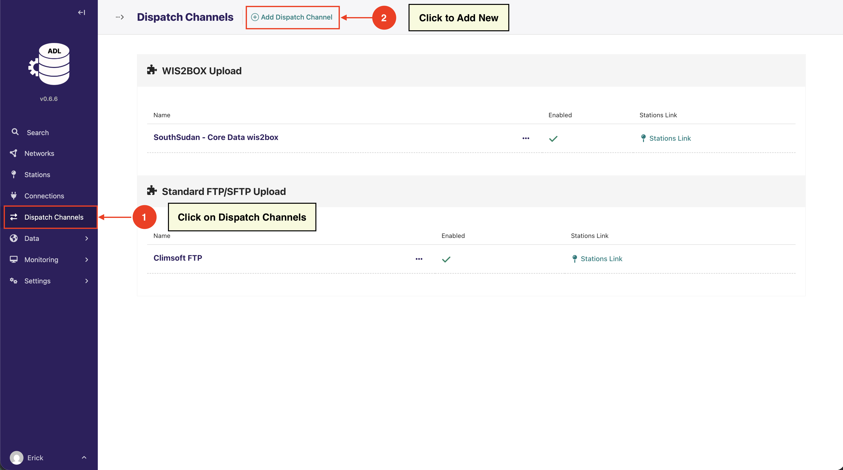 Dispatch Channels Index